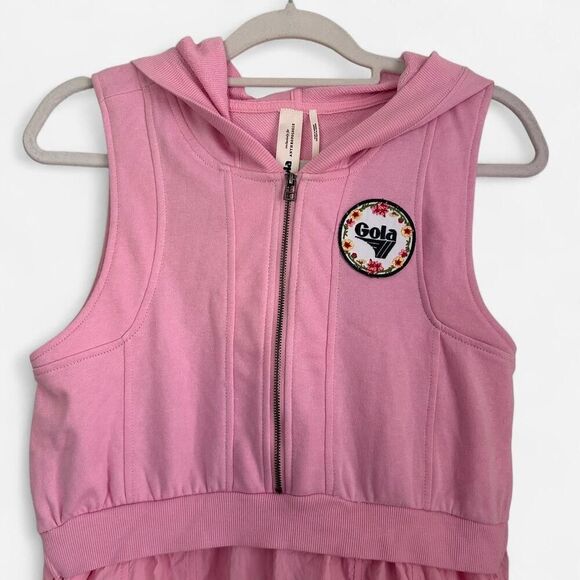 NEW Gola x Anthropologie Pink Hood Everest leisurewear Direct Kick Twofer Romper - Picture 5 of 7